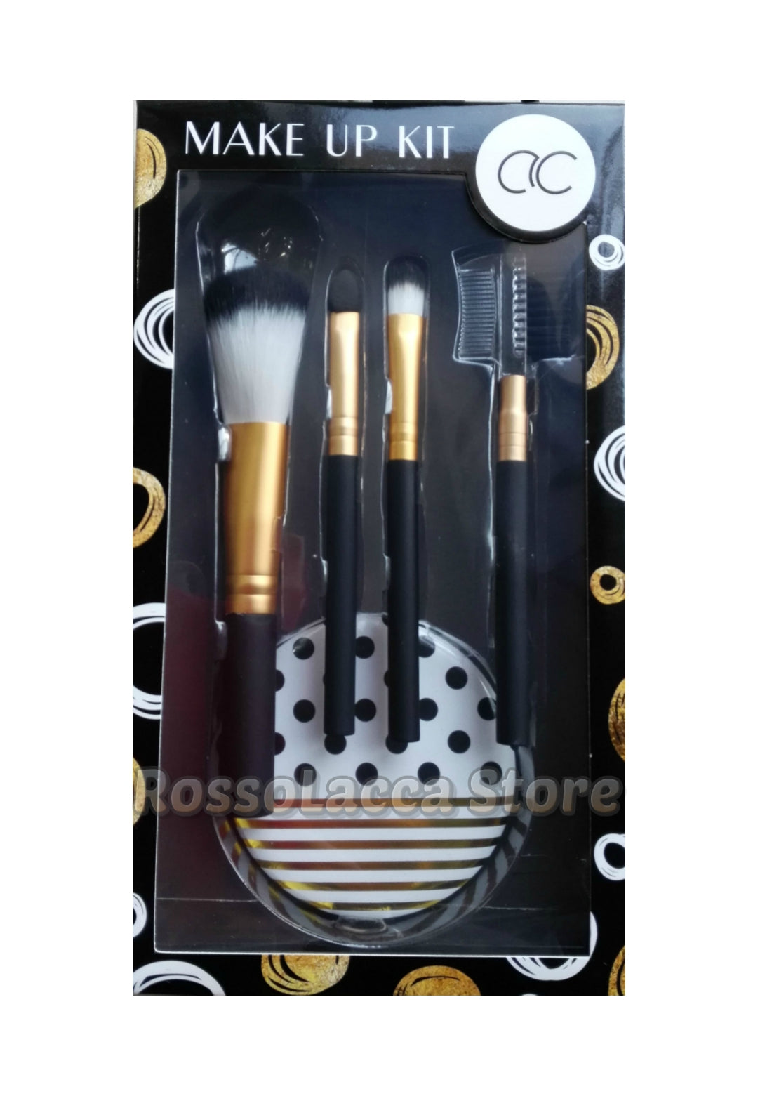SET PENNELLI TRUCCO + SPECCHIETTO ACCENTRA | RossoLacca