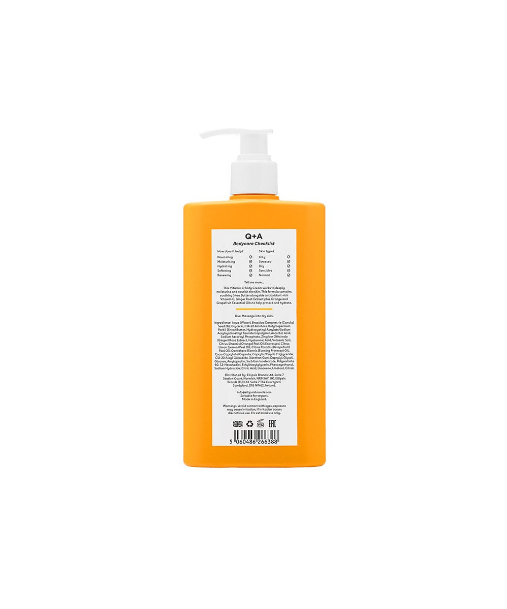 Q+A Crema Corpo Idratante Energizzante alla Vitamina C | RossoLacca