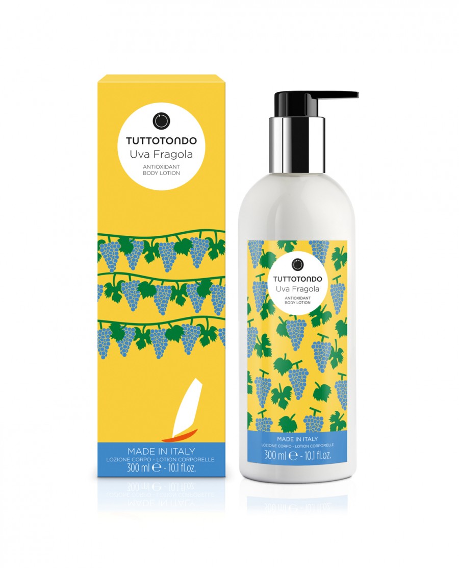 Tuttotondo Uva Fragola Lozione Corpo Antiossidante 300 ML - RossoLaccaStore
