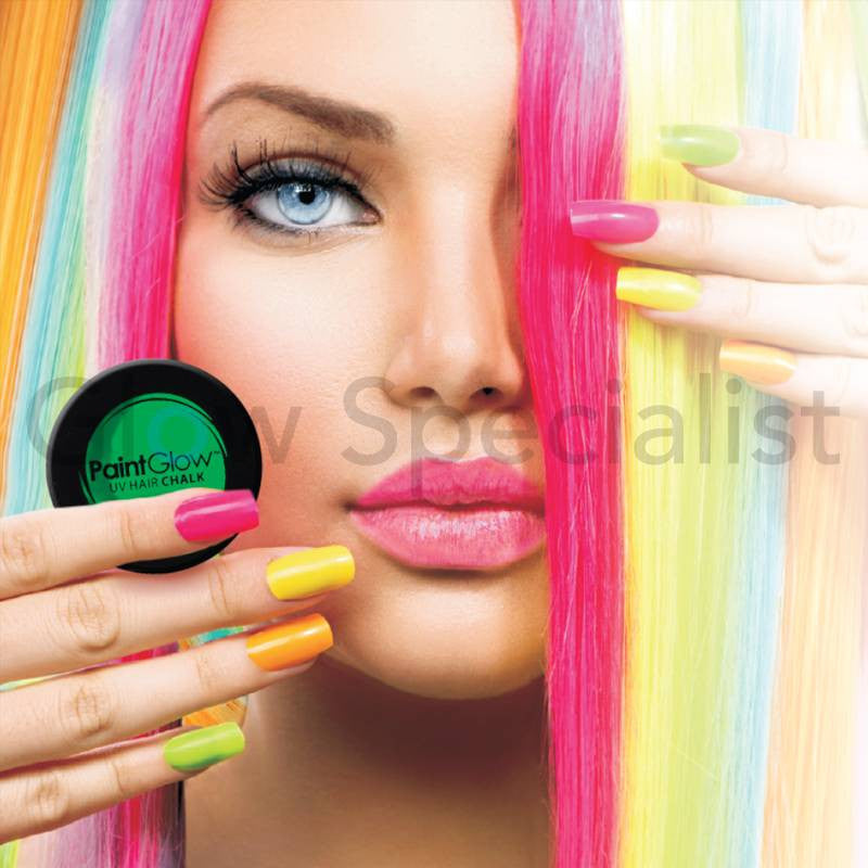 PaintGlow UV Hair Chalk Verde - Original from UK - RossoLaccaStore