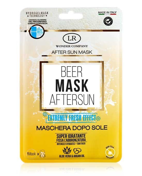 LR Wonder Company Mask After Sun - Maschera Viso Doposole In Tessuto - RossoLaccaStore