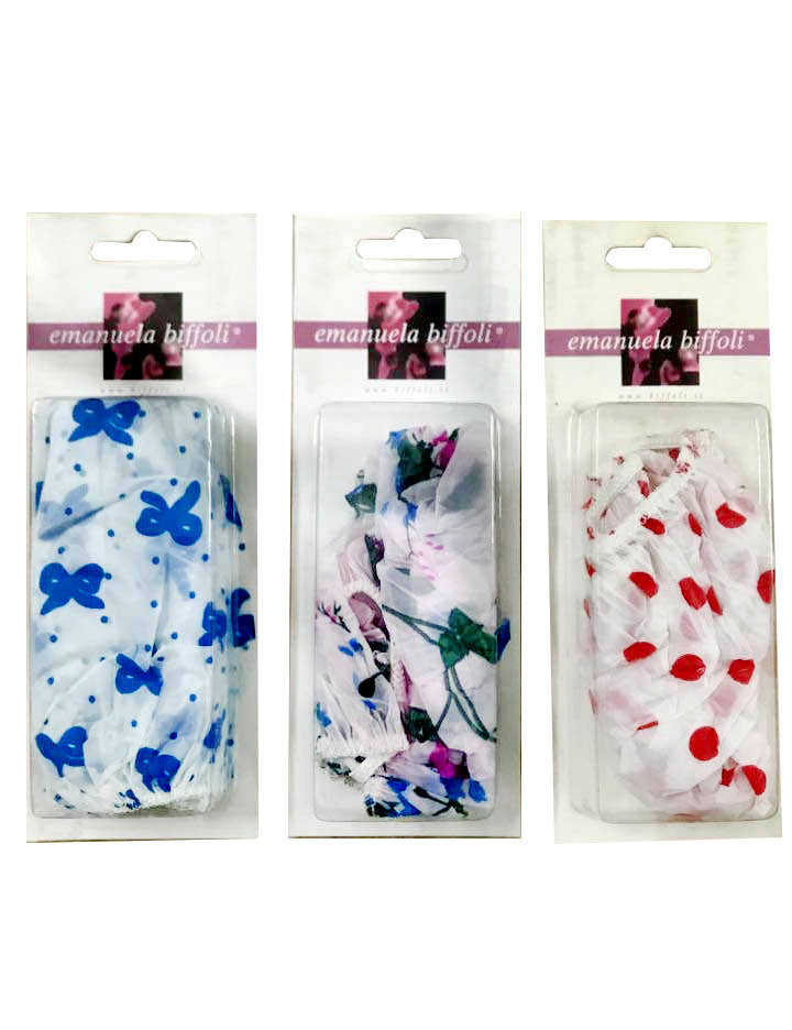 Emanuela Biffoli Cuffia per doccia a fantasia con bordo elastico