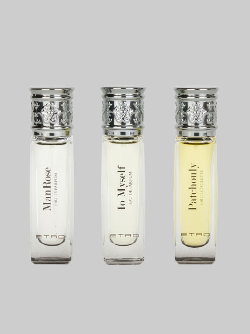 Etro Cofanetto Tre Fragranze Uomo ManRose Io Myself Patchouly | RossoLacca
