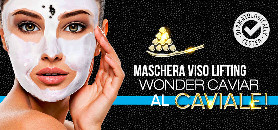 LR Wonder Company Maschera Viso Antiage Al Caviale Bustina - 15 ml - RossoLaccaStore