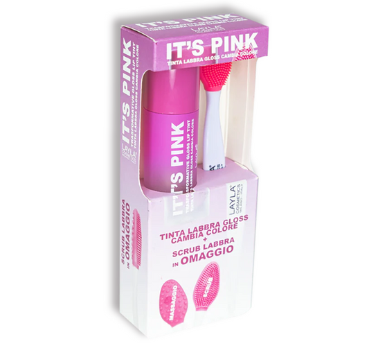 Layla It's Pink Cofanetto Tinta Labbra Gloss Cambia Colore+ Scrub Labbra | RossoLacca