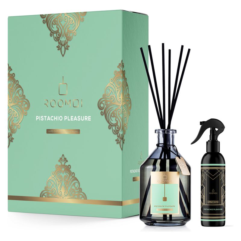 Roomoi Cofanetto Diffusore Ambiente Pistachio Pleasure 200 ml | RossoLacca