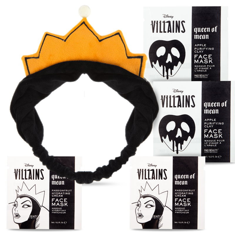 Mad Beauty Disney Kit Fascia Per Capelli e Maschere Viso Regina Cattiva di Biancaneve | RossoLacca