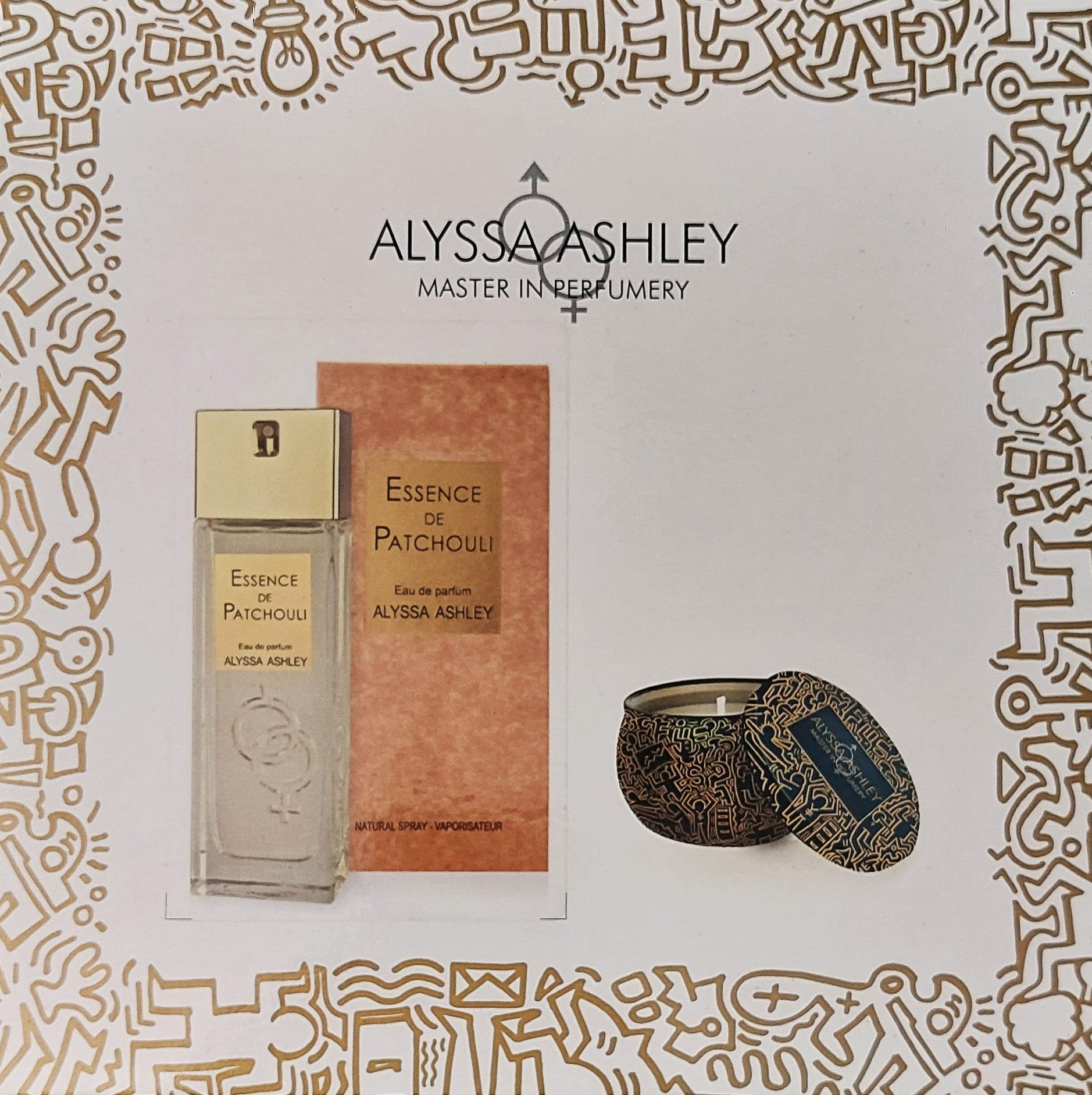 Alyssa Ashley Essence de Patchouli Edp 50 ml Gift Set con Candela Profumata | RossoLacca