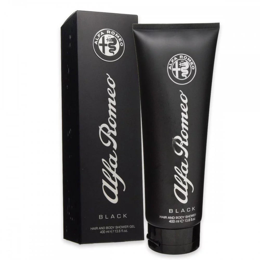 Alfa Romeo Black Hair And Body Shower Gel 400 ml | RossoLacca