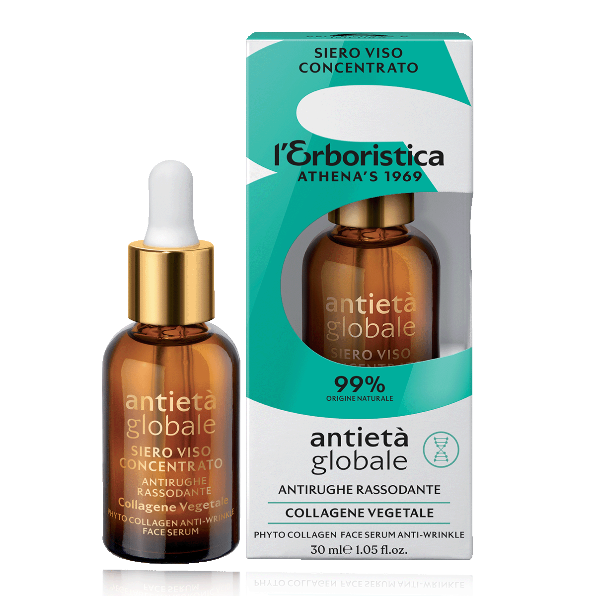 Athena's Siero Viso Collagene Vegetale Antietà Globale 30 ml | RossoLacca