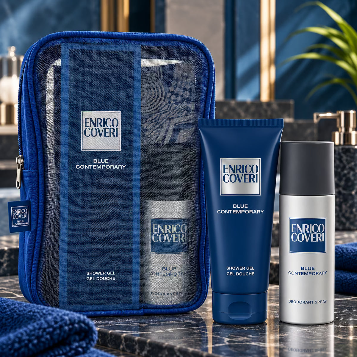 Enrico Coveri Blue Contemporary Cofanetto Shower Gel 300ml + Deodorante 150ml | RossoLacca