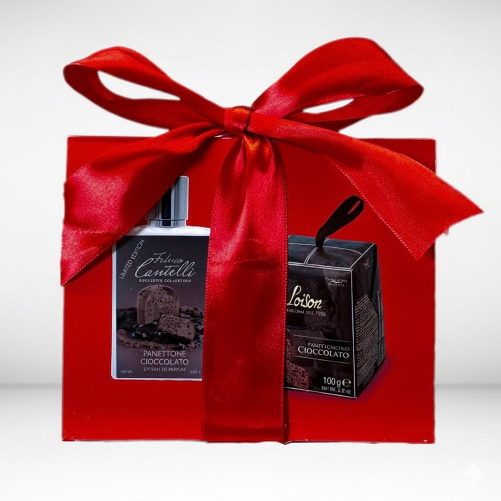 Federico Cantelli Cofanetto "Panettone Cioccolato" con Panettone 100g | RossoLacca