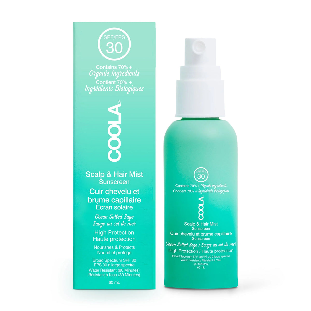 Coola Scalp & Hair Mist Sunscreen SPF 30 - Ocean Salted 60 ml | RossoLacca