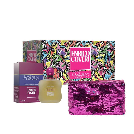 Enrico Coveri Set Paillettes Eau de Toilette 75ml con Pochette | RossoLacca
