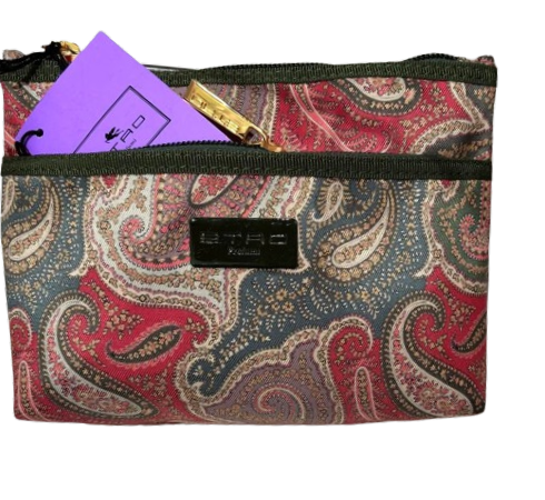 ETRO Beauty Medio Doppia Zip Verde 02879 - RossoLaccaStore