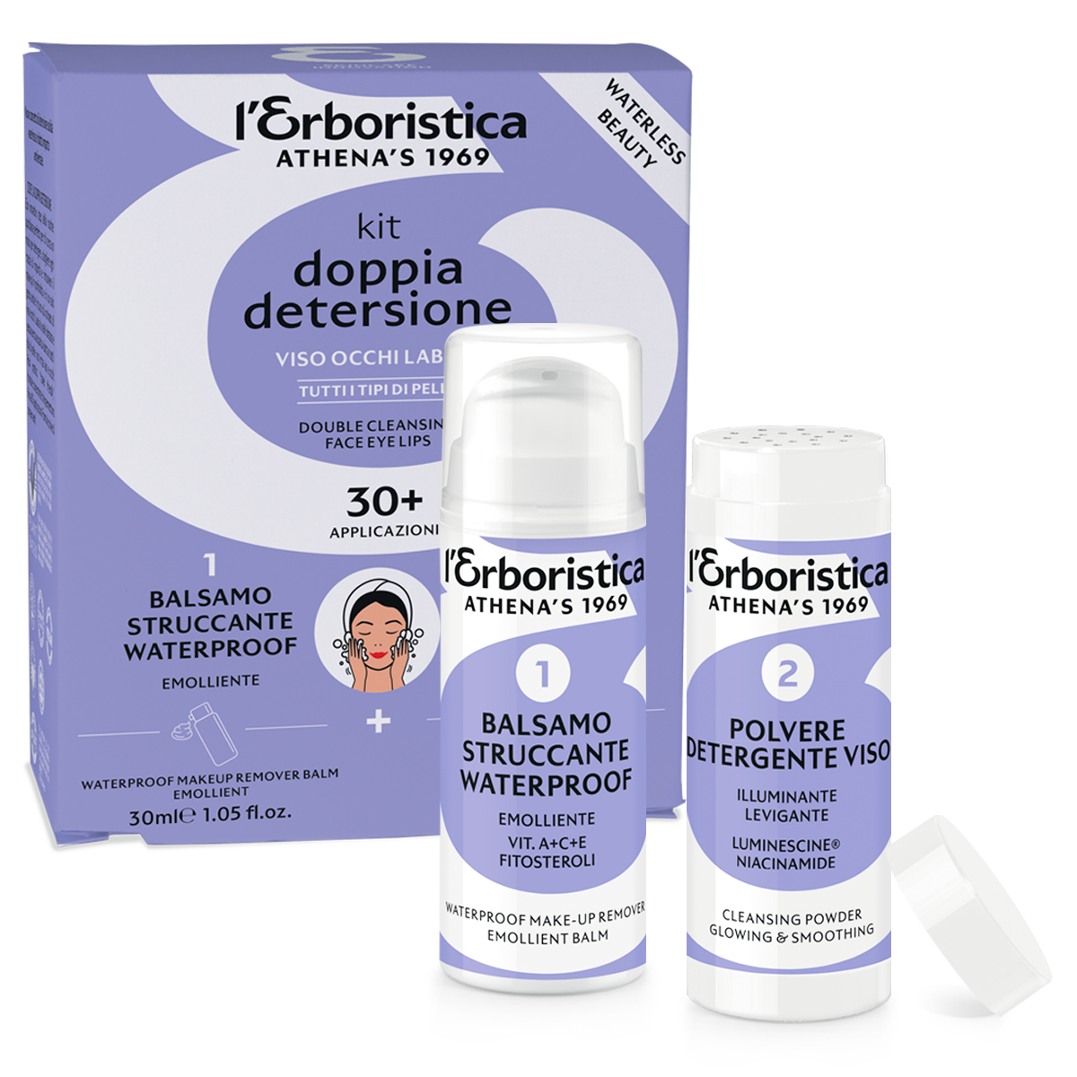 Athena's L'erboristica Kit Doppia Detersione Viso Occhi Labbra | RossoLacca