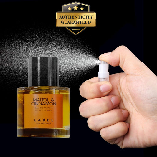 Label Maltol & Cinnamon Decant Eau de Parfum 2 ml | RossoLacca