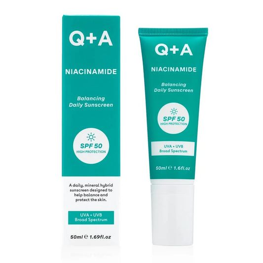 Q+A Niacinamide Balancing Daily Sunscreen SPF 50 - 50 ml | RossoLacca
