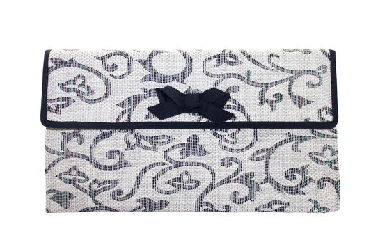 POCHETTE BIANCA E NERA CON FIOCCO - RossoLaccaStore