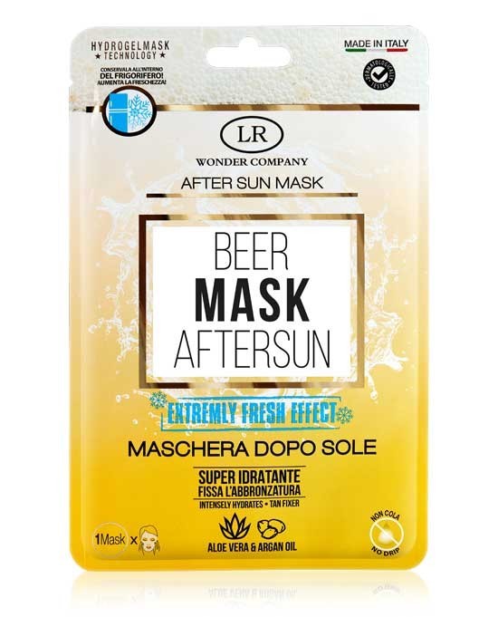 LR Wonder Company  Mask After Sun - Maschera Viso Doposole In Tessuto - RossoLaccaStore