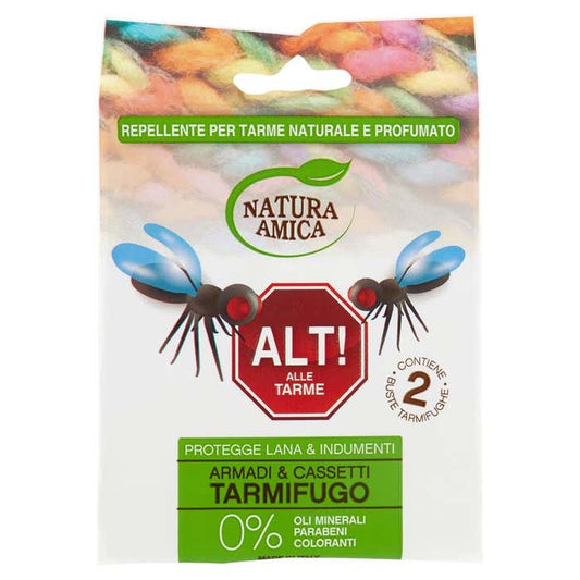 Natura Amica Tarmifugo Armadi e Cassetti ALT! Alle Tarme 2pz - RossoLaccaStore