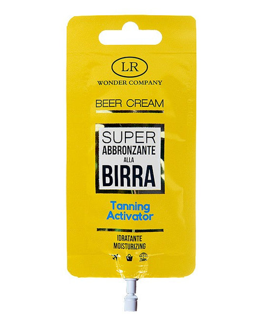 LR Wonder Company Beer Cream - Crema Superabbronzante Viso e Corpo In Bustina, 15 ml - RossoLaccaStore