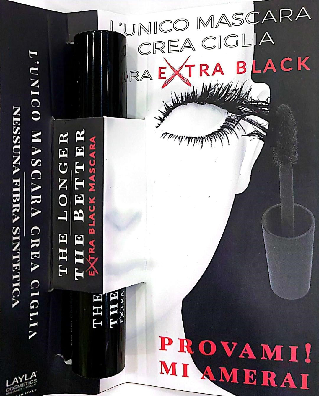 Mascara Layla Extra Black "crea ciglia" The Longer The Better Mini Mascara Tester | RossoLacca